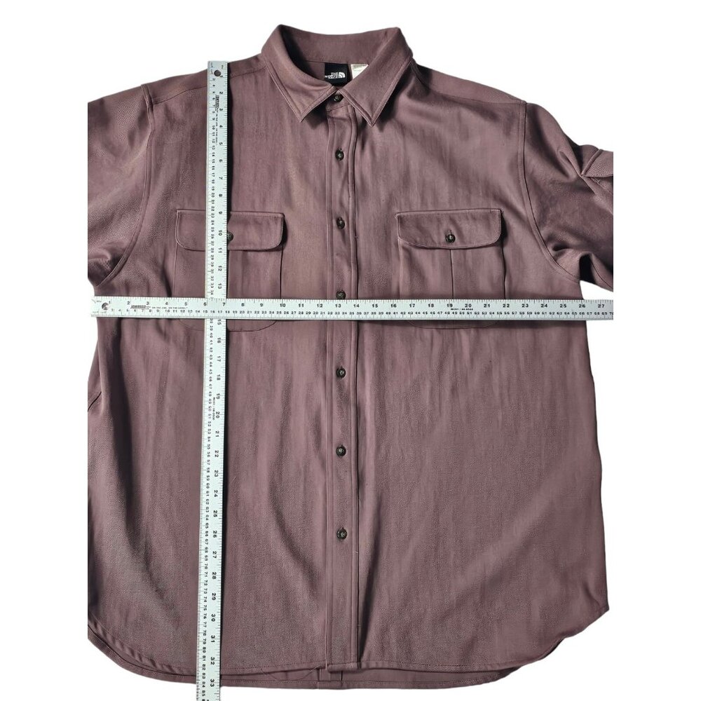 The North Face Brown Flannel Shirt XL Men Button-down Long Sleeve Pockets